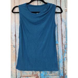 Lamade Womens Size Large Blue Sleeveless Round Neck Tank Top Stretch Modal